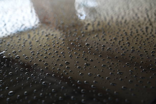 black roof car with water drop, transportation industry