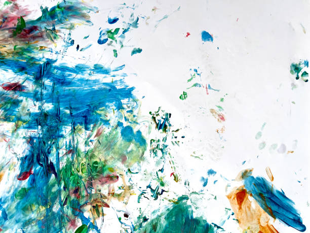 istock Child paint colorful background. Abstract design 1441107200