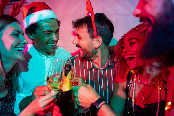 istock Friends making a toast at New Year party midnight countdown 1441109430