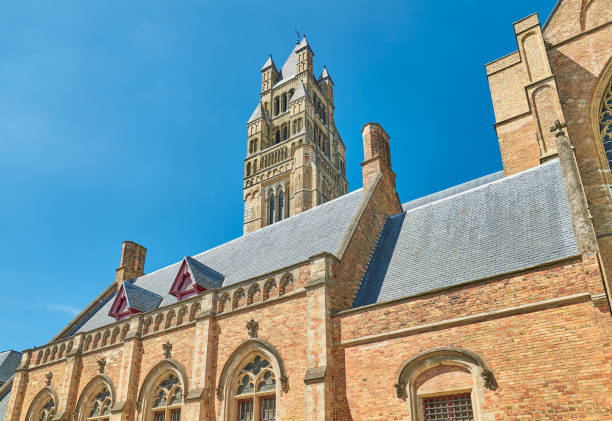 Bruges, Belgium, exterior view of the St Salvator Cathedral