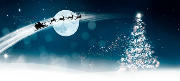 illustrazioni stock, clip art, cartoni animati e icone di tendenza di volt - christmas tree christmas blue night