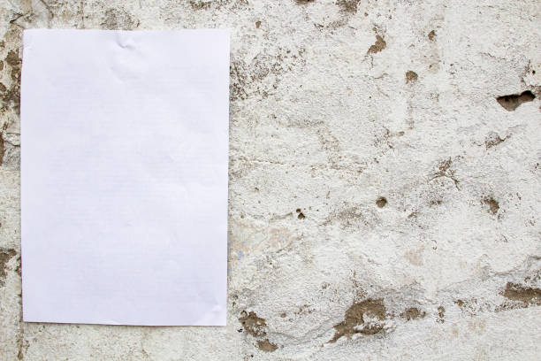 istock Stucco texture with paint residue, sheet of paper ad mockup, copy space 1441117486