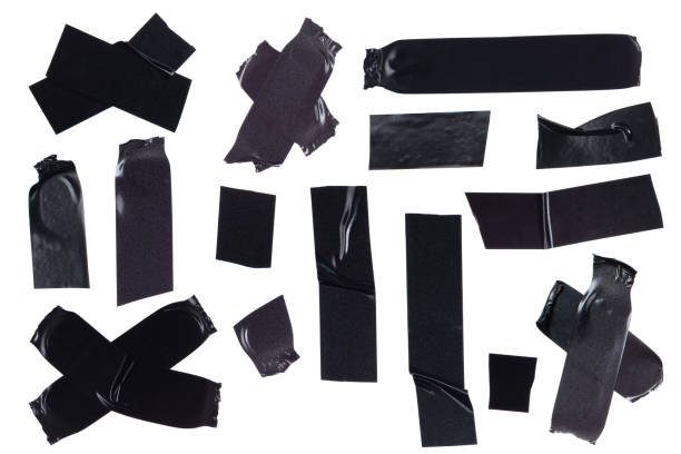 istock Black electrical tape on white isolated 1441117494