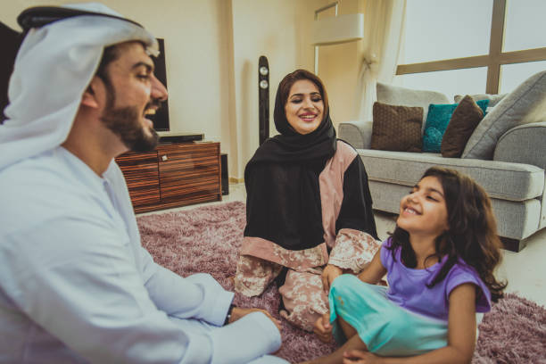 istock Arabian family at home 1441119865