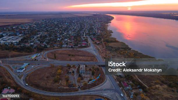The Road To Krym Through The Kherson Bridge In Antonovka Stock Photo - Download Image Now
