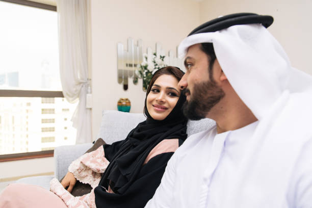 istock Arabian couple at home 1441121464
