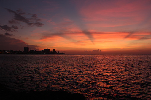 Cuba - La Havana- sunset on the Malecon