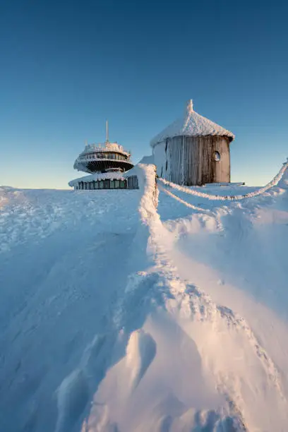 Amazing winter landscape in Karkonosze mountains in Poland