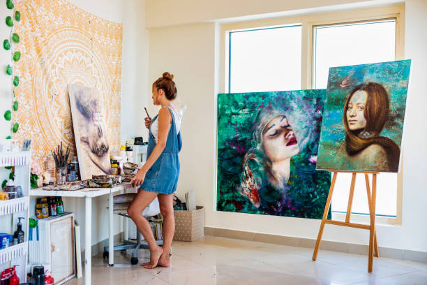 istock Driven by passion - A talented artist at work in her studio 1441124059