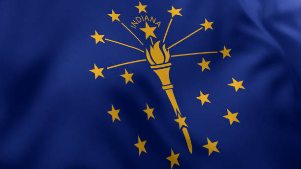 istock Indiana State Flag, USA 1441130664