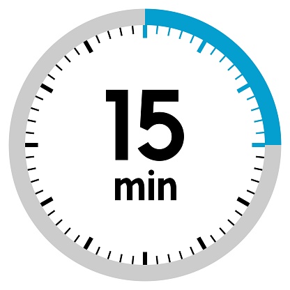 15 minutes,concept of time,timer,clock illustration,vector.