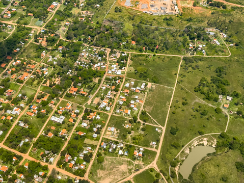 Aerial view of rural area in Asuncion