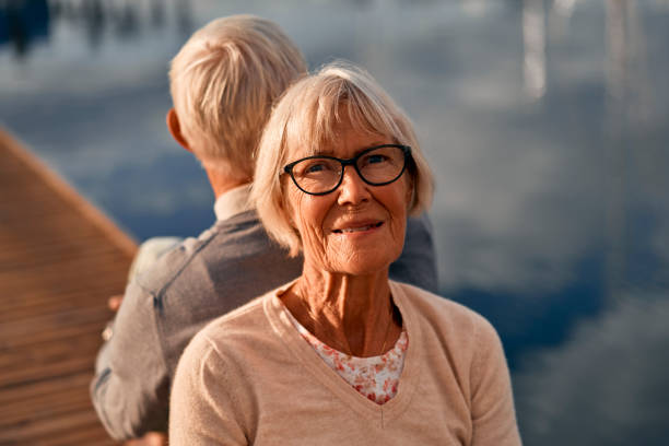 istock Senior couple on the beach 1441135147