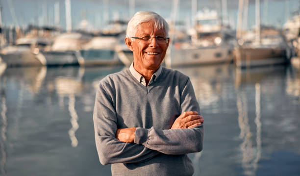 istock Senior couple on the beach 1441135268