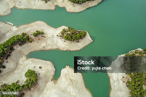 istock The drone aerial view of Guadalhorce reservoir in the mountains of Andalusia in southern Spain in summer. 1441137682