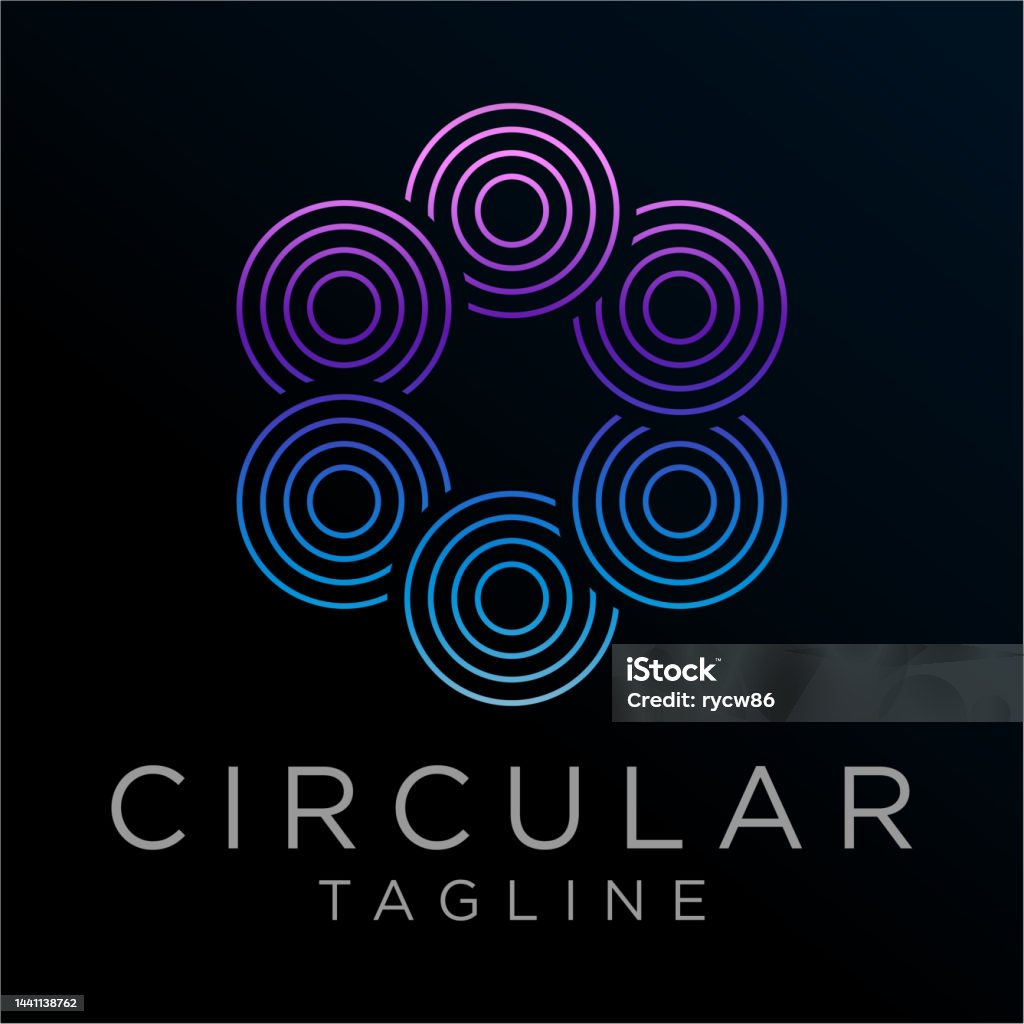 Circularity Vector Circular Geometric Vector Illustration Design Template Stock ...