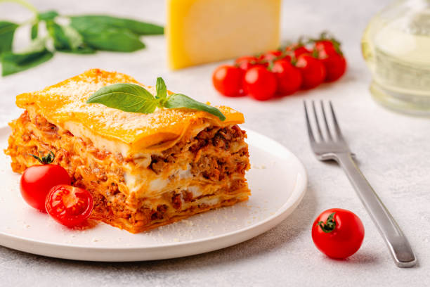 istock Traditional lasagna with bolognese sauce 1441138791