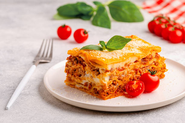 istock Traditional lasagna with bolognese sauce 1441138811