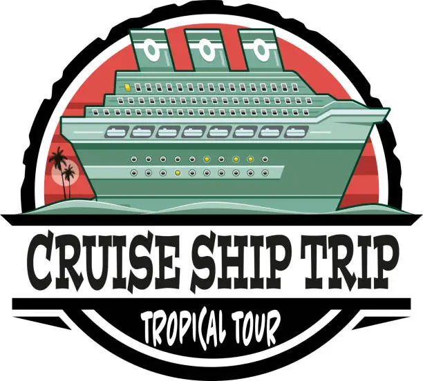 Vector illustration of CRUISE SHIP