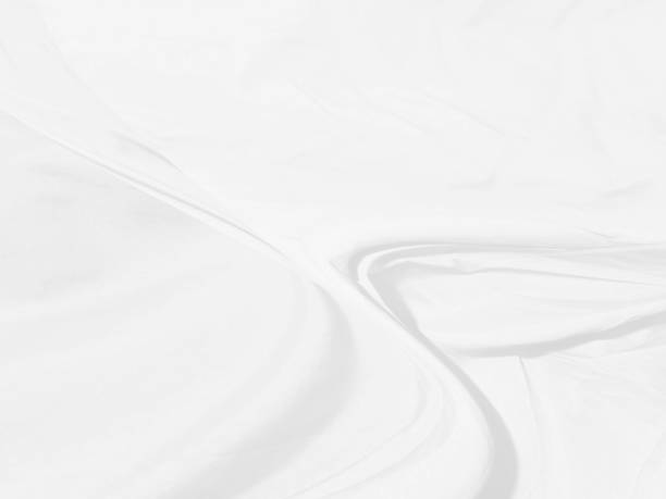 istock beautiful Clean fashion woven soft fabric abstract smooth curve shape decorative textile white background 1441143233