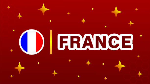 флаг франции - world cup stock illustrations