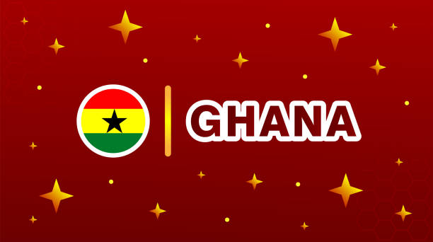 flaga ghany - world cup stock illustrations