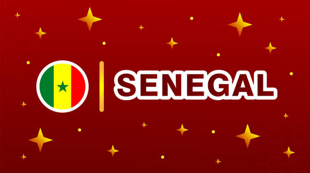 of 다카르발 플래깅  - flag of senegal stock illustrations