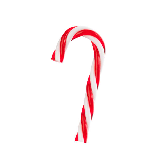 istock Red and white Christmas lollipop sweets candy isolated 1441155048