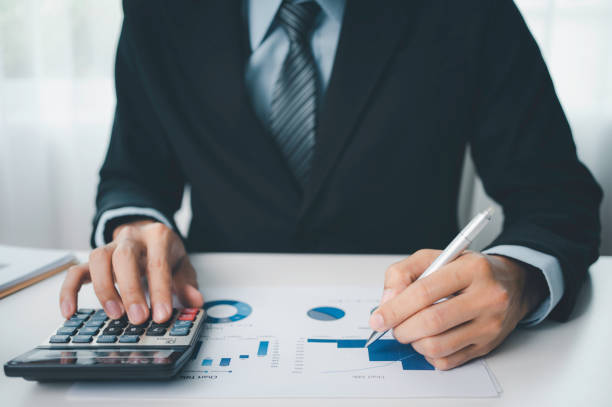 istock Businessman working at home office. 1441158994