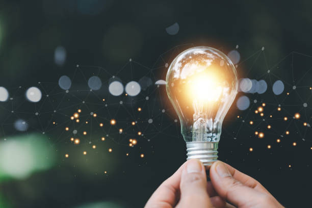istock Bright light bulb and icon with book. Business success idea and education or learning online concept. Business person achievement and inspiration. technology, Create Imagination for Inspiration. 1441161008