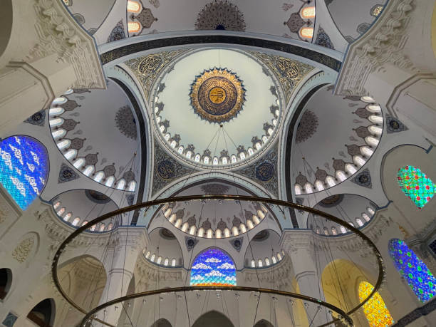 istock Beautiful view from within of Blue Mosque in Istanbul 1441164085