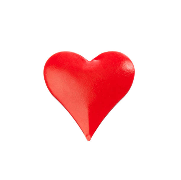 istock Red heart decoration isolated on white background 1441165422