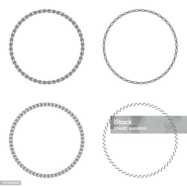 Round Point Frame Design Set Of Vector Round Frames Stock Illustration - Download Image Now ...