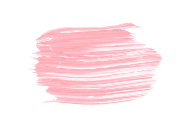 istock Shiny pink brush isolated on white background. Pastel colors. 1441167271
