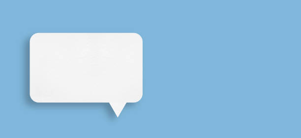 istock white paper with speech bubbles isolated on blue background communication bubbles 1441167322