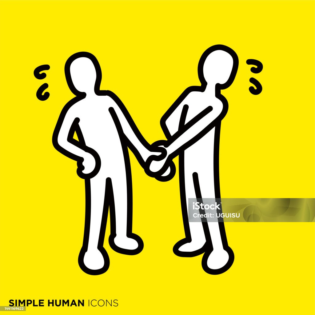 Simple Human Icon Series Two People To Reconcile Stock Illustration -  Download Image Now - Humor, Recovery, Business - iStock