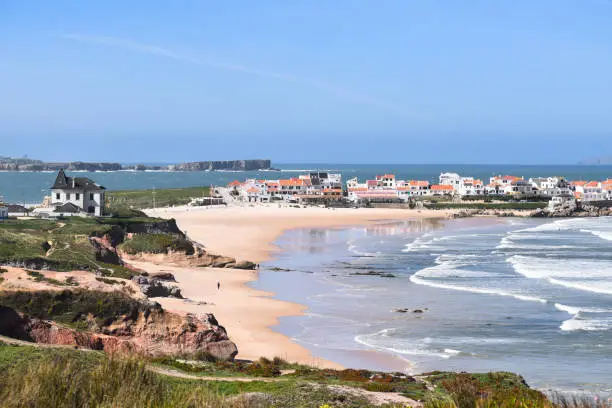 The Baleal beach and its scenic coastline near Peniche, Portugal