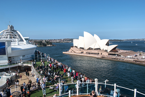 Sydney, Australia - February 22, 2024: Sydney Harbor Opera House