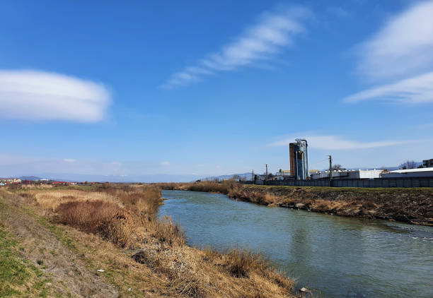 istock landscape with Mures river in Reghin city 1441178122