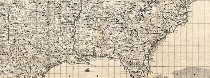 A horizontal illustration of the ancient vintage map, 18-19th century