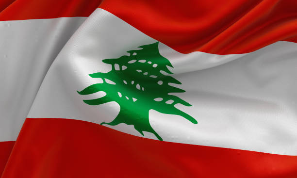 libanon-flagge - lebanese flag stock-fotos und bilder