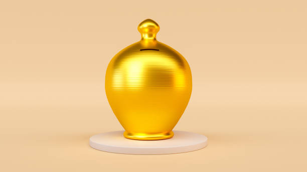 istock Indian golden money saving box called Gullak 1441181416