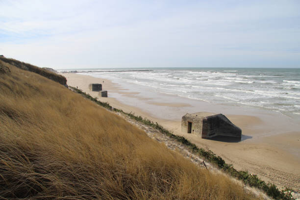 istock High angle shot of bunkers in Lokken beach, Denmark 1441182105
