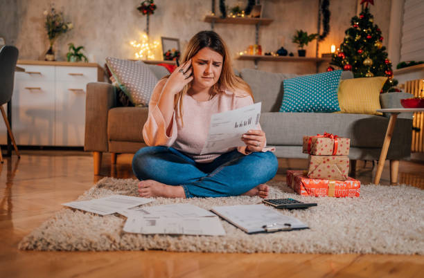 istock Worried woman manage finances 1441182219