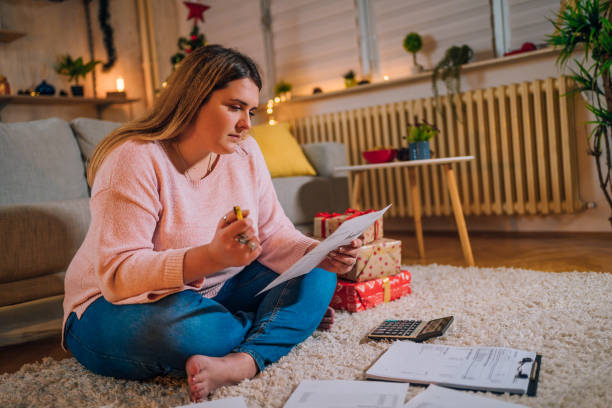 istock Worried woman manage finances 1441183080