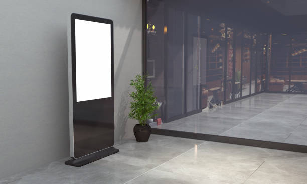 istock Modern empty totem, kiosk, digital signage, 3d rendering 1441183262