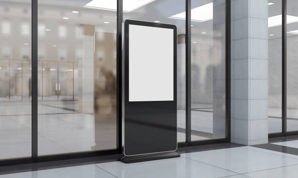 istock Modern empty totem, kiosk, digital signage, 3d rendering 1441183275