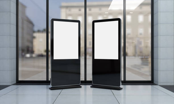 istock Modern empty totem, kiosk, digital signage, 3d rendering 1441183313