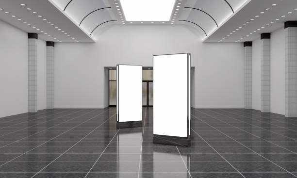 istock Modern empty totem, kiosk, digital signage, 3d rendering 1441183519