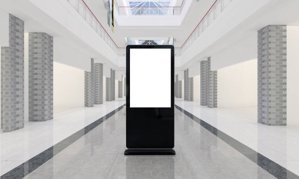 istock Modern empty totem, kiosk, digital signage, 3d rendering 1441183522